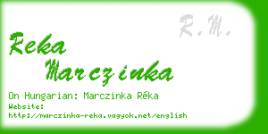 reka marczinka business card