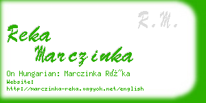 reka marczinka business card